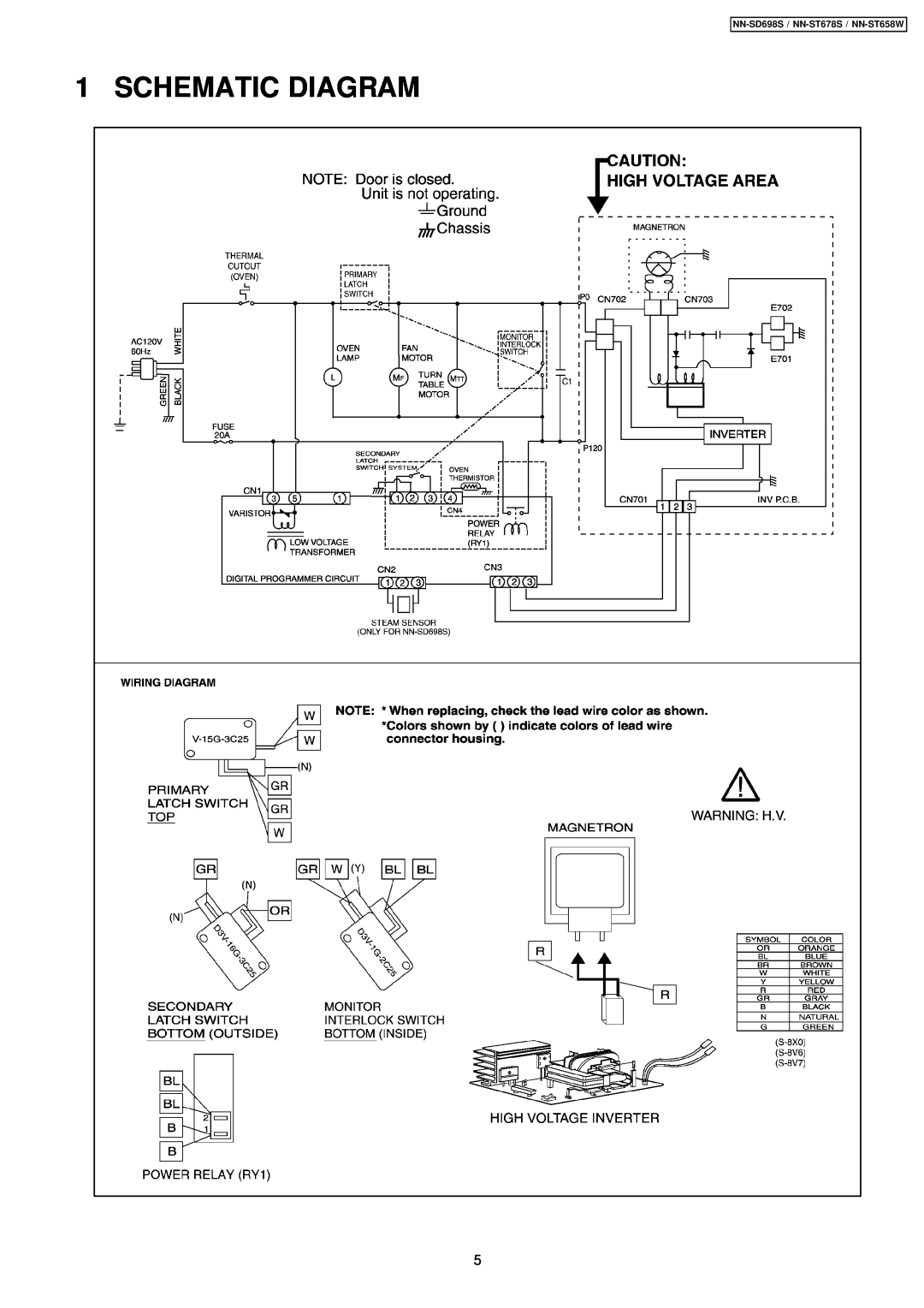 Panasonic manual Schematic Diagram, NN-SD698S / NN-ST678S / NN-ST658W 
