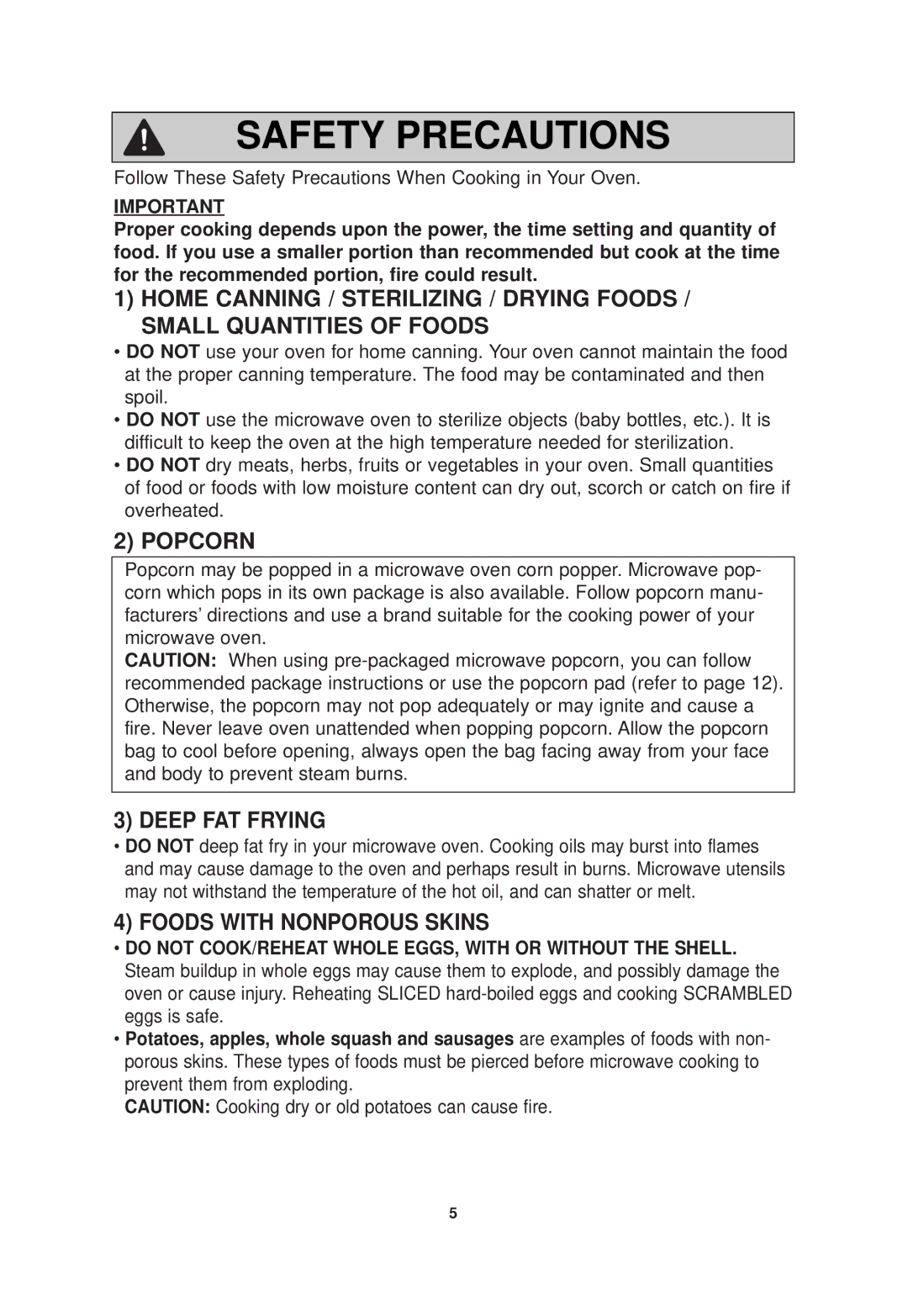 Panasonic NN-SD768W, NN-SD768B operating instructions Safety Precautions 