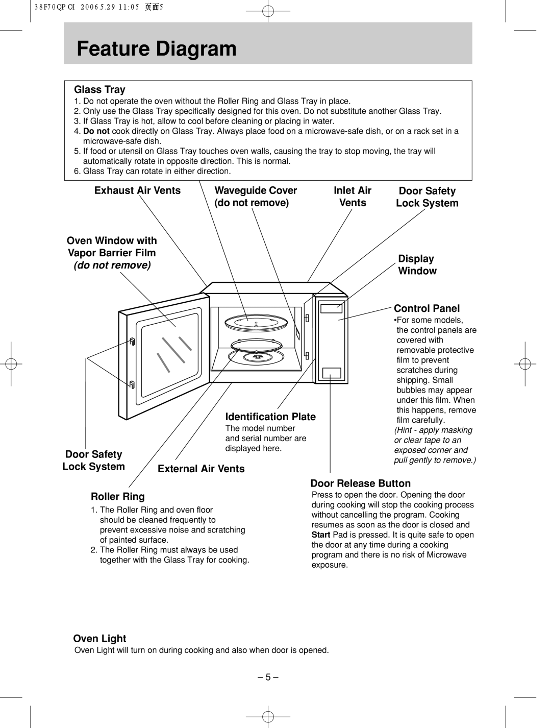 Panasonic NN-ST676M, NN-ST656W, NN-ST666W manual Feature!!!!! ! Diagram 