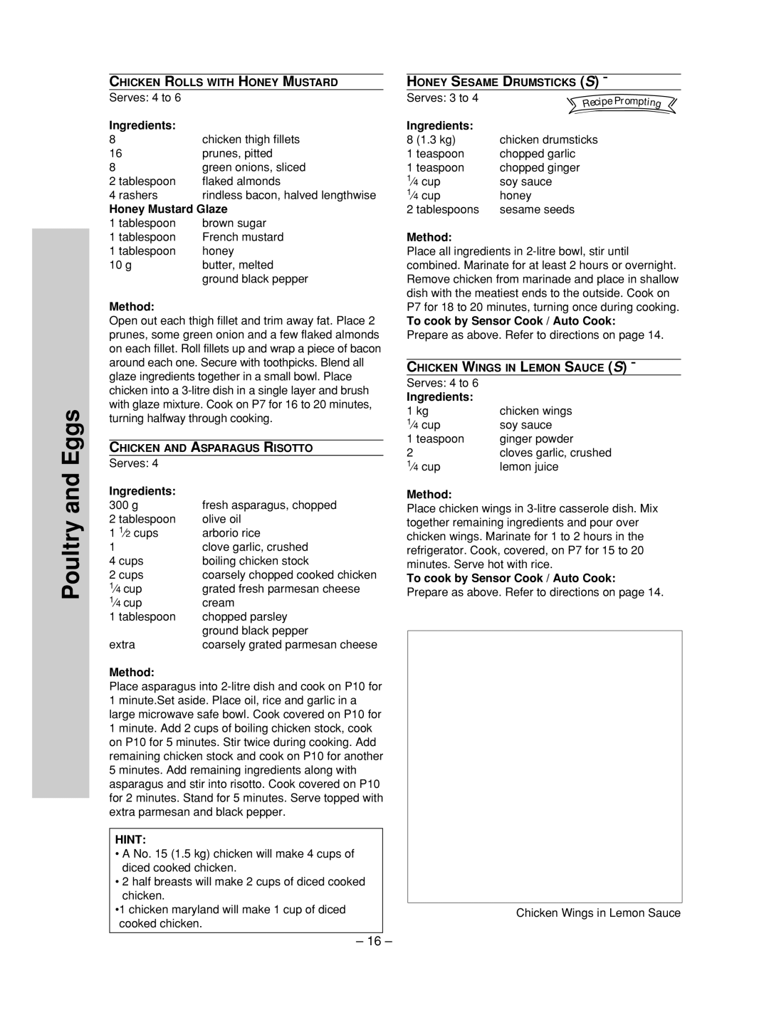 Panasonic NN-ST756W manual Honey Mustard Glaze 