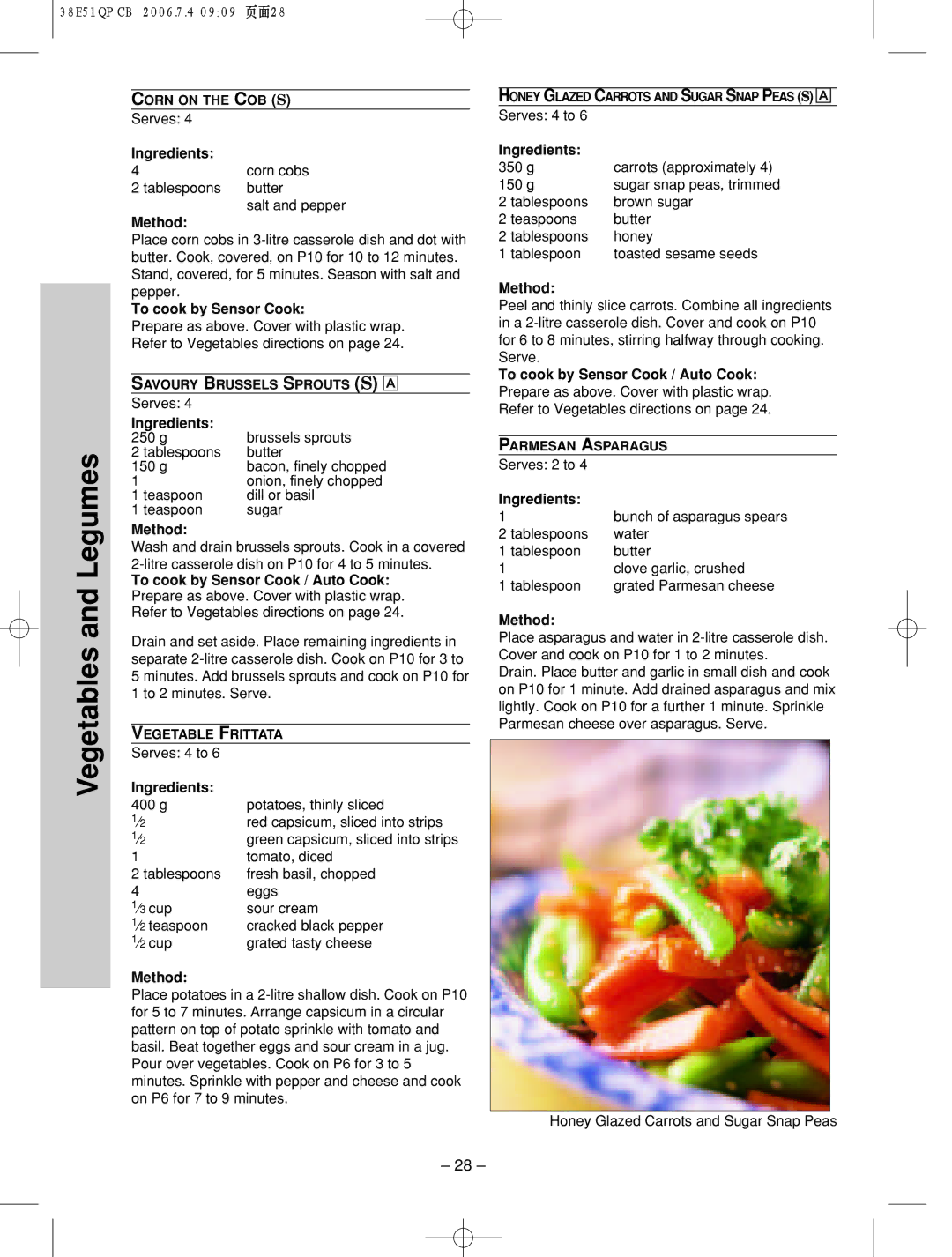 Panasonic NN-ST756W manual Tablespoons Butter Salt and pepper, g Brussels sprouts Tablespoons Butter 150 g, Tomato, diced 