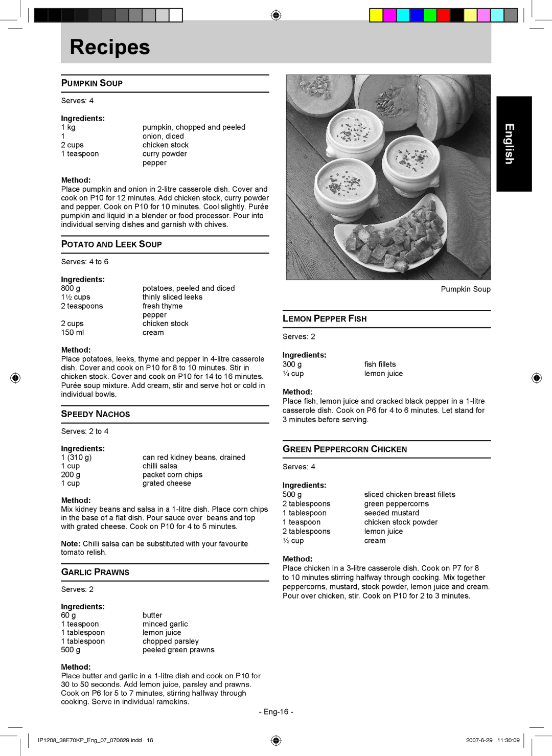 Panasonic NN-ST757W manual Recipes 