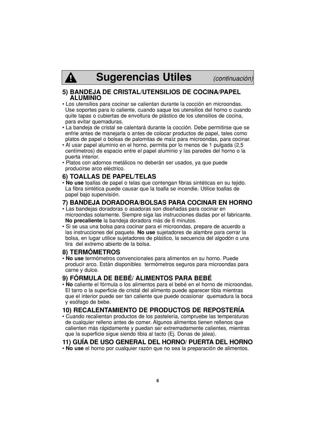 Panasonic NN-T694 Bandeja DE CRISTAL/UTENSILIOS DE COCINA/PAPEL Aluminio, Toallas DE PAPEL/TELAS, Termómetros 