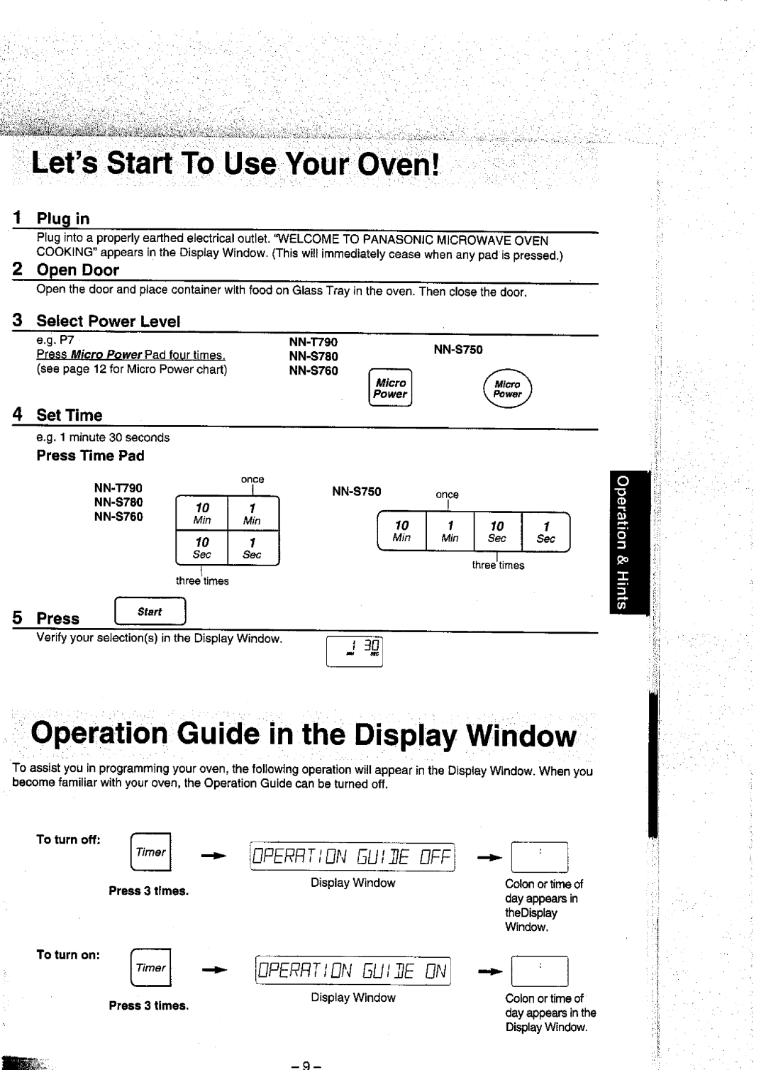 Panasonic NN T790 manual 