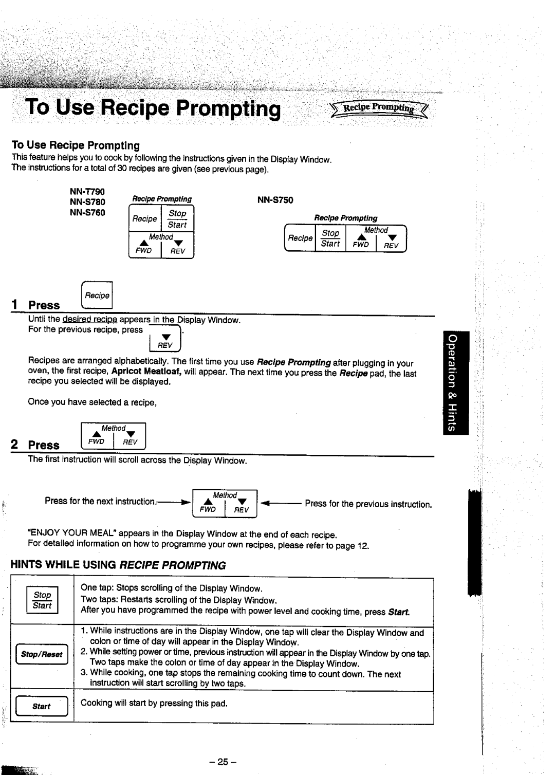 Panasonic NN T790 manual 