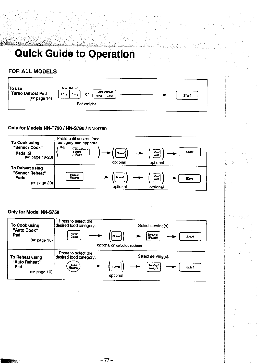 Panasonic NN T790 manual 