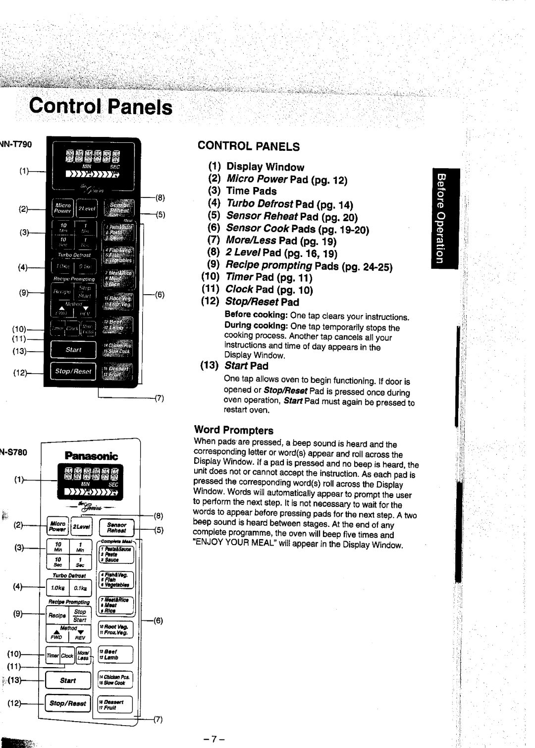 Panasonic NN T790 manual 