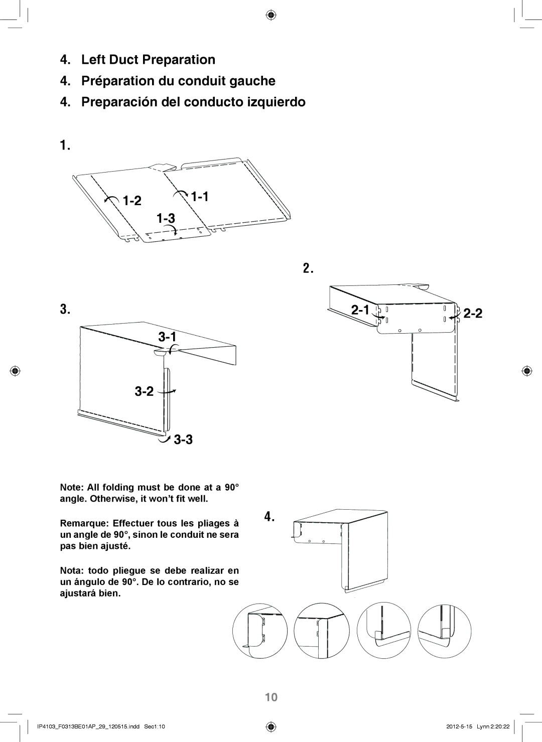 Panasonic NN-TK732S, NN-TK722S, NN-TK932S, NN-TK922S installation instructions IP4103F0313BE01AP29120515.indd Sec110 Lynn 