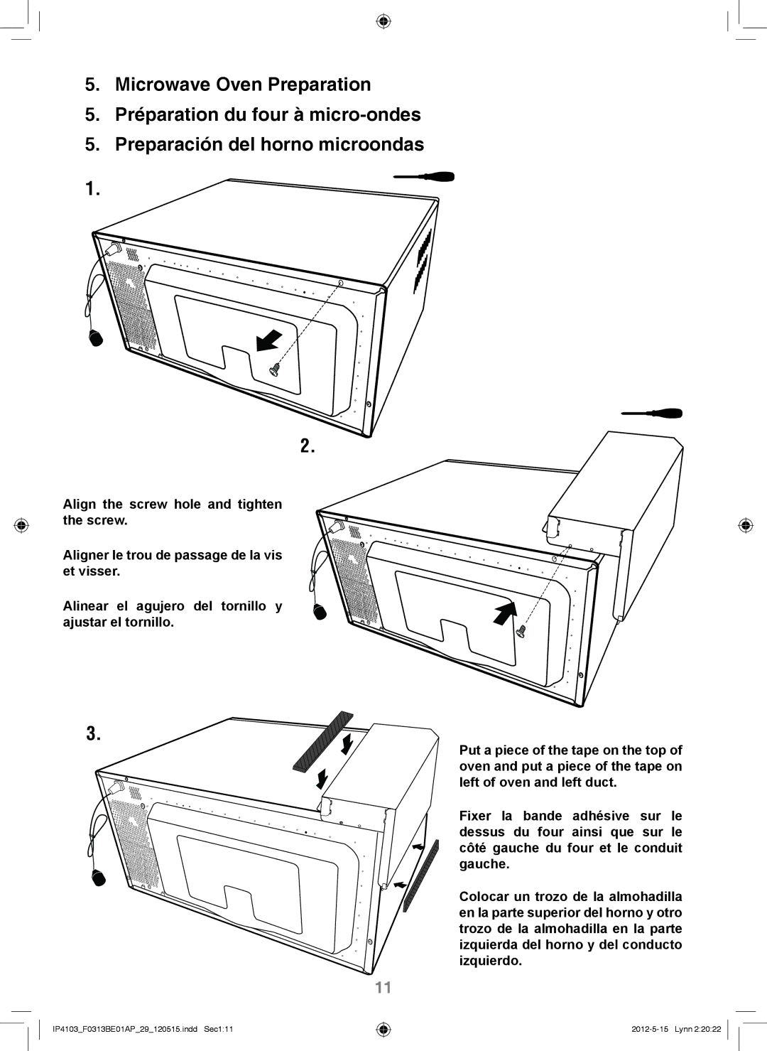 Panasonic NN-TK722S, NN-TK932S, NN-TK922S, NN-TK732S installation instructions IP4103F0313BE01AP29120515.indd Sec111 Lynn 