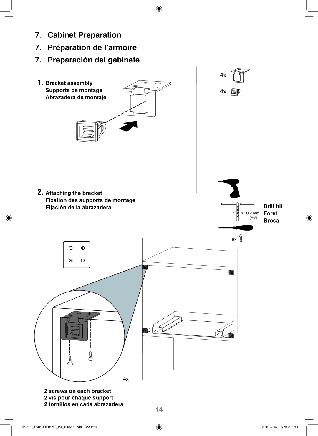 Panasonic NN-TK732S, NN-TK722S, NN-TK932S, NN-TK922S installation instructions IP4103F0313BE01AP29120515.indd Sec114 Lynn 