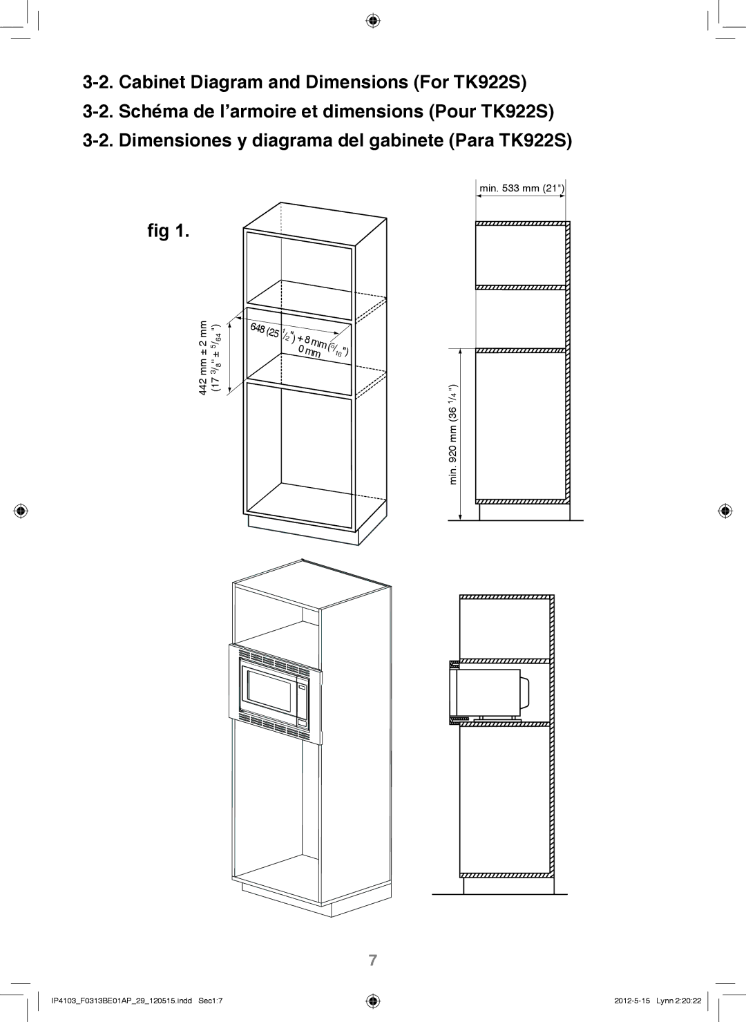 Panasonic NN-TK722S, NN-TK932S, NN-TK922S, NN-TK732S installation instructions 648 