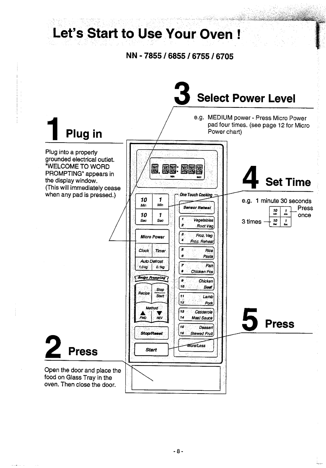 Panasonic NN6455 manual 