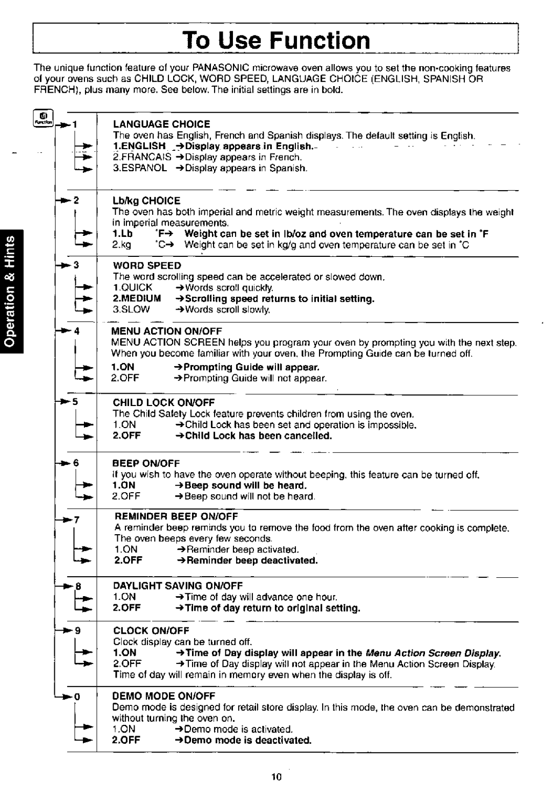 Panasonic NNC980B manual 