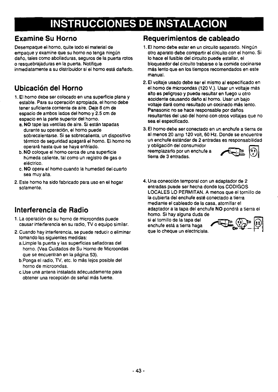 Panasonic NNS676, NNS576, NNS776 manual 