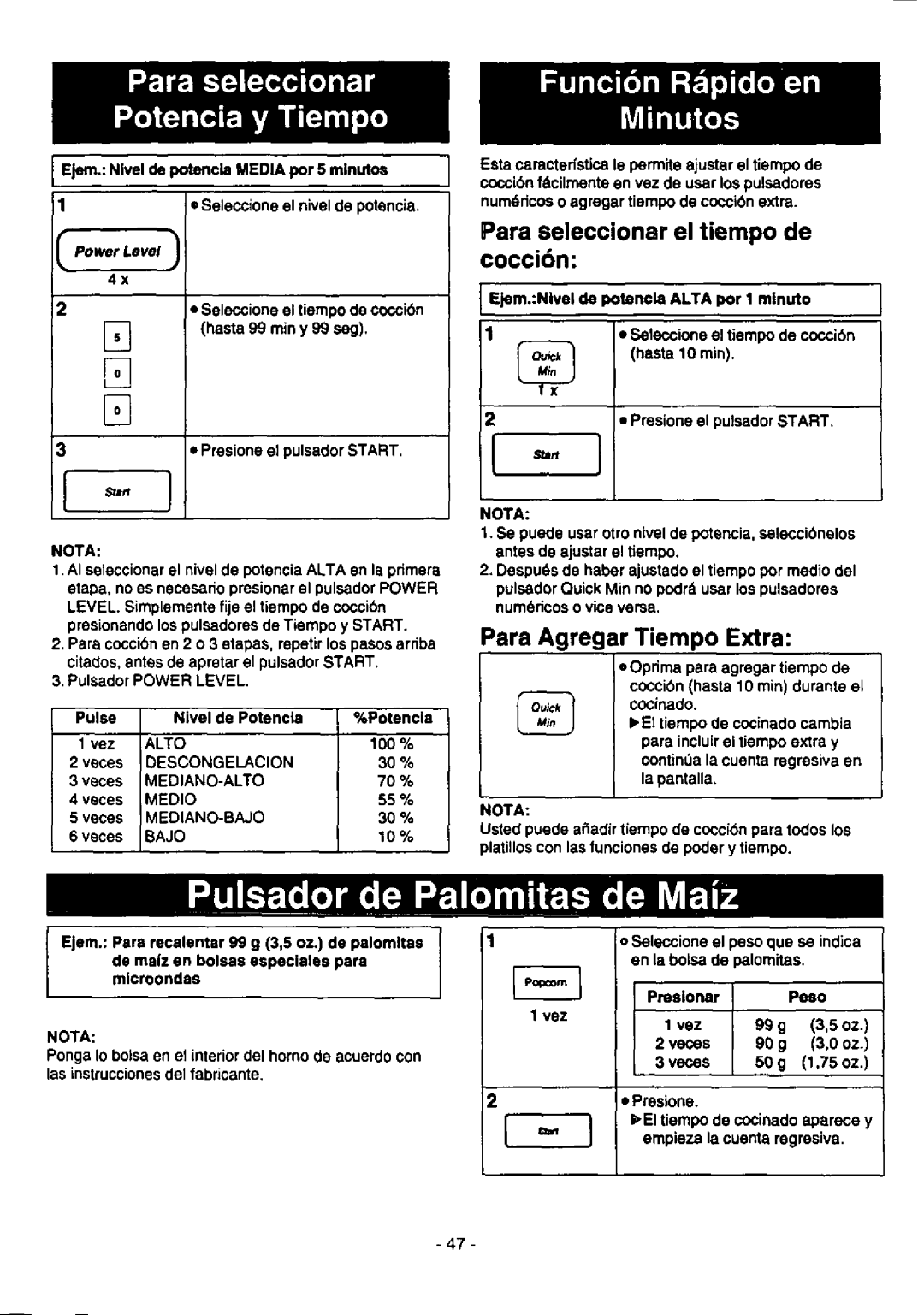 Panasonic NNS576, NNS676, NNS776 manual 