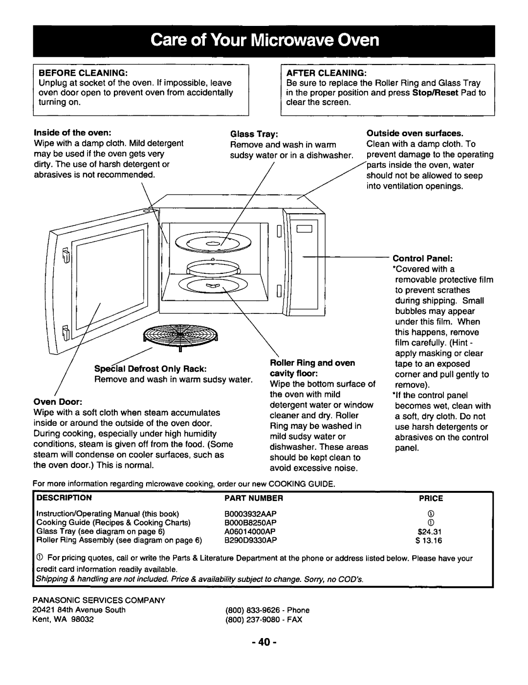 Panasonic NNS697 manual 