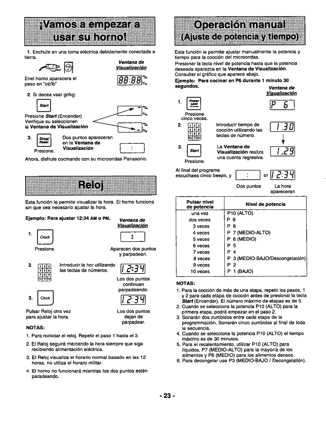 Panasonic NNS740BA manual 