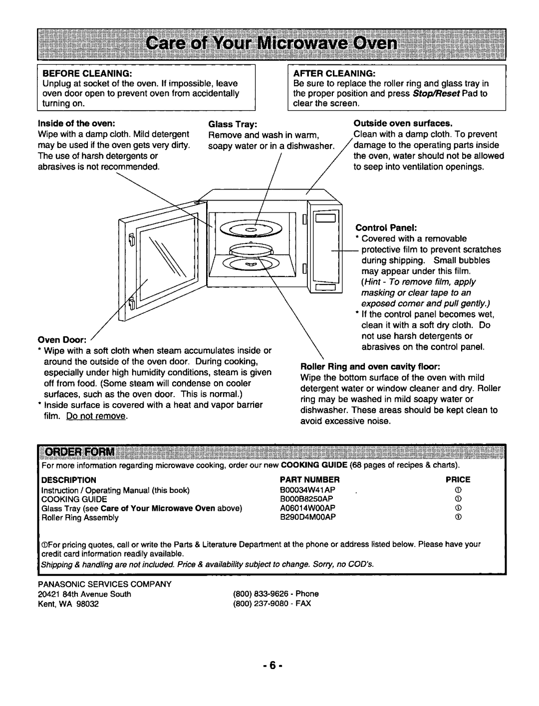 Panasonic NNS740BA manual 