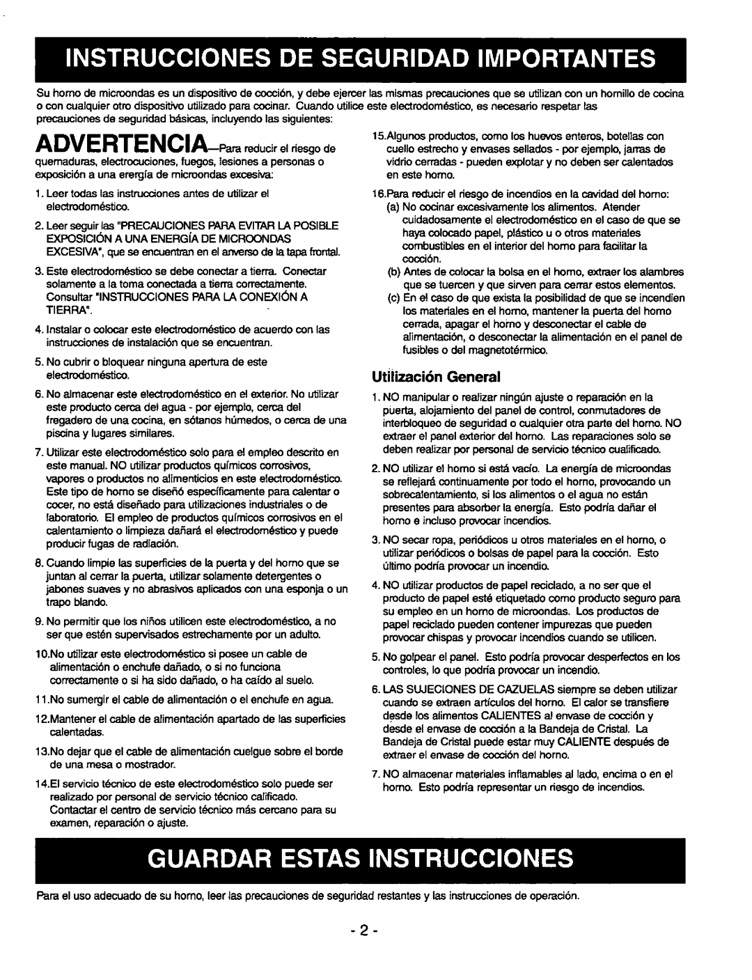 Panasonic NNS980BA manual 