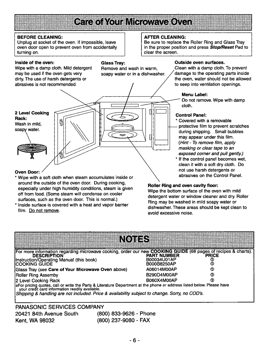 Panasonic NNS980BA manual 