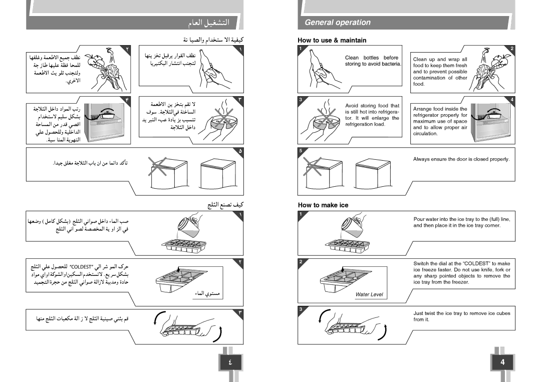 Panasonic NR-AF161SSAE, NR-AF171SSAE user manual General operation, How to use & maintain, How to make ice 