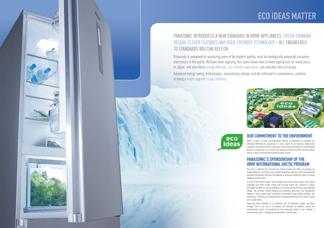 Panasonic NR-B30FX1-XB, NR-B30FG1-WB manual ECO Ideas Matter, Our commitment to the environment 