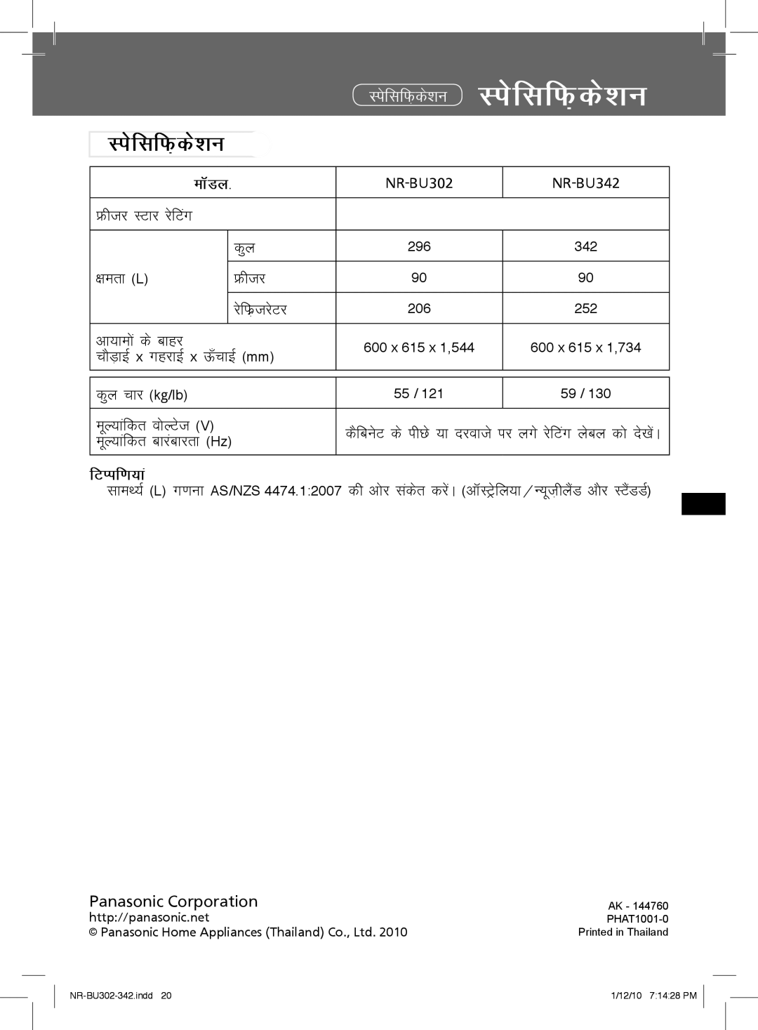 Panasonic NR-BU302, NR-BU342 manual LisflfQ+ds’ku, FVIif.kka 