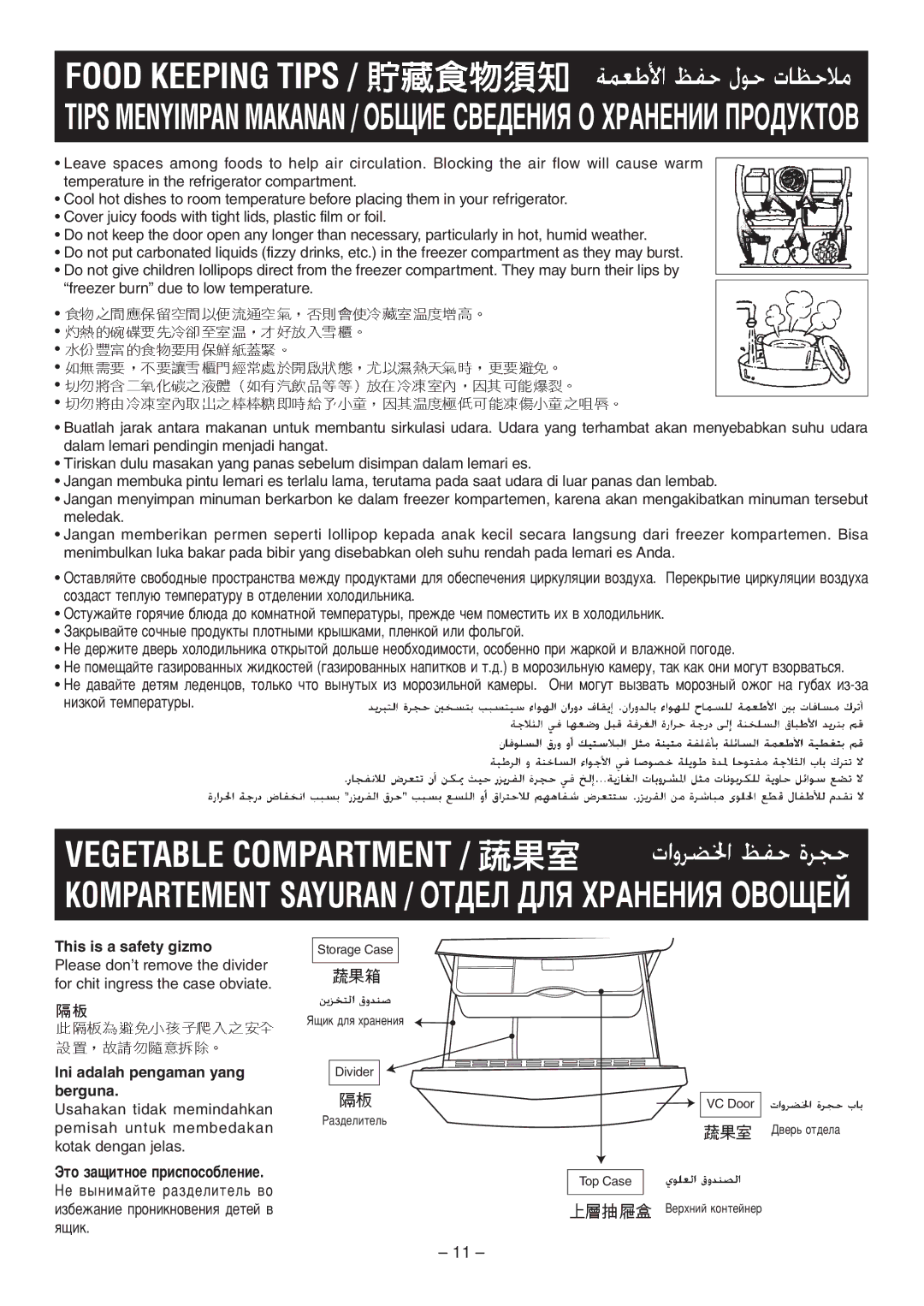 Panasonic NR-D700D operating instructions This is a safety gizmo, Ini adalah pengaman yang berguna 