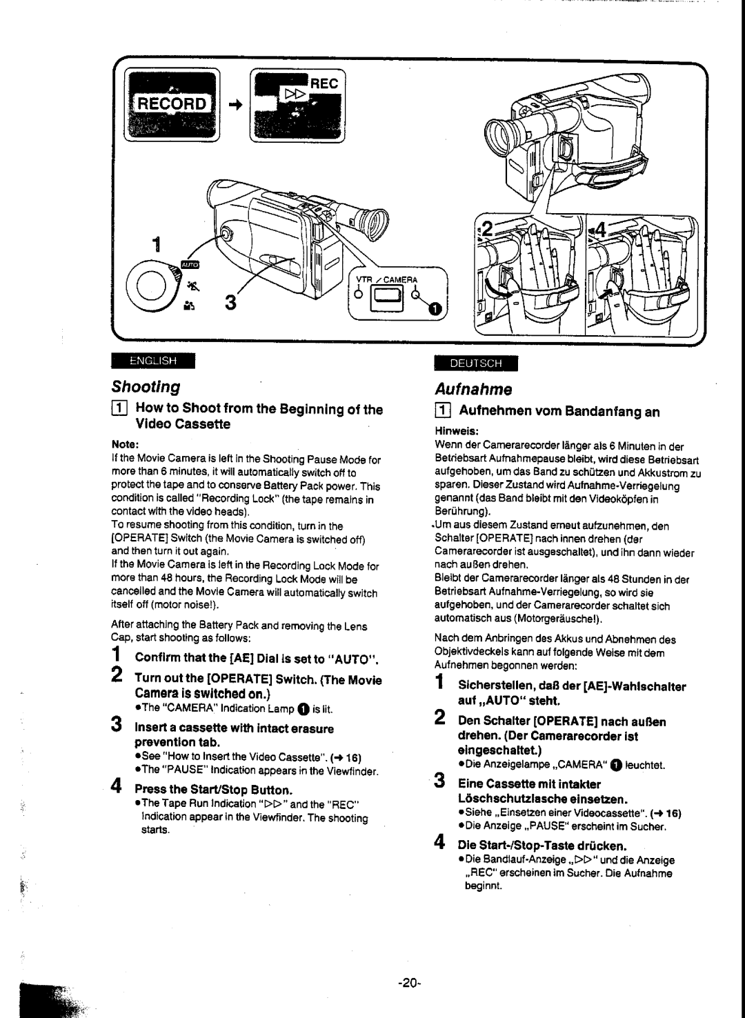 Panasonic NV-A1E manual 