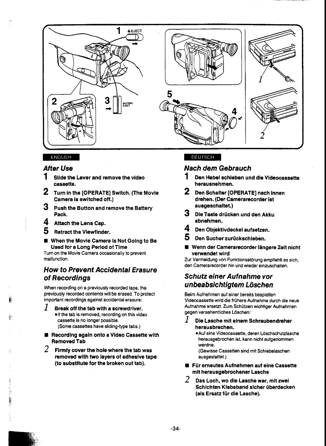 Panasonic NV-A1E manual 