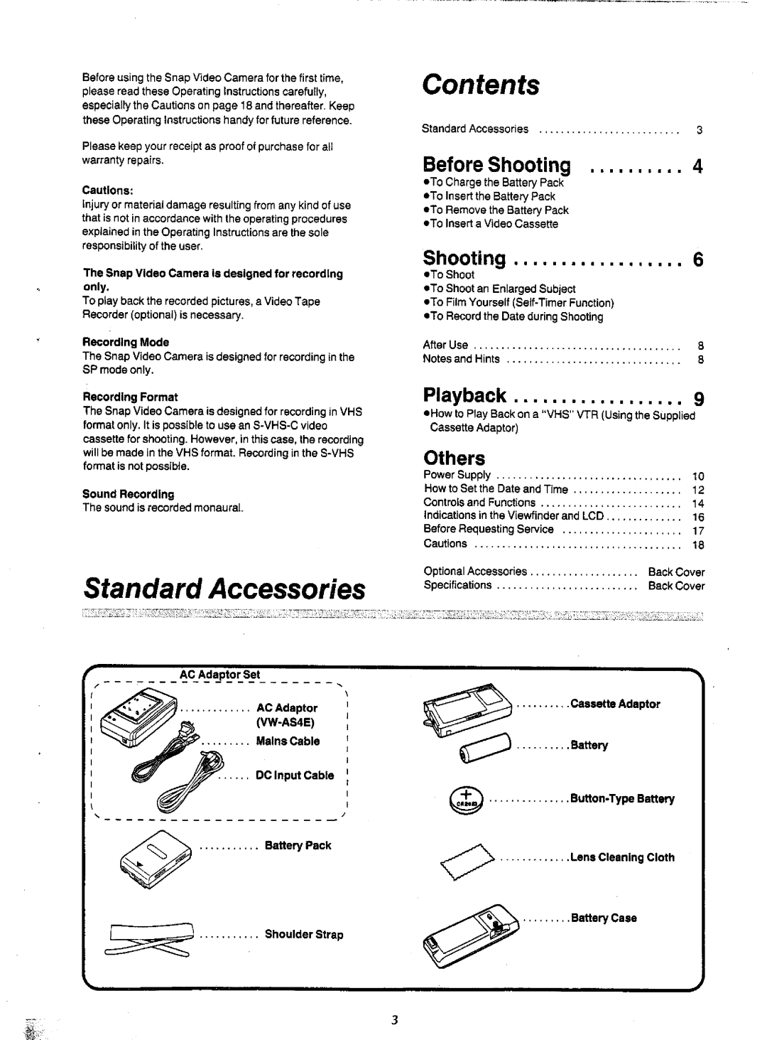 Panasonic NV-CS1A manual 