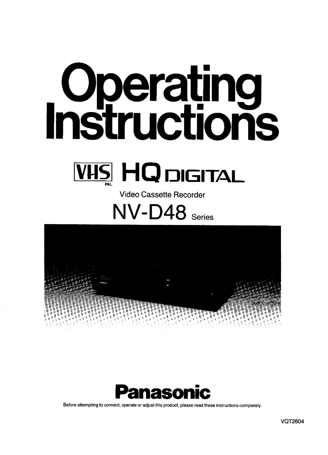 Panasonic NV-D48 Series manual 