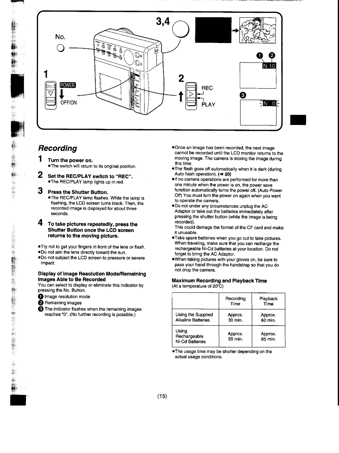 Panasonic NV-DCF1A manual 