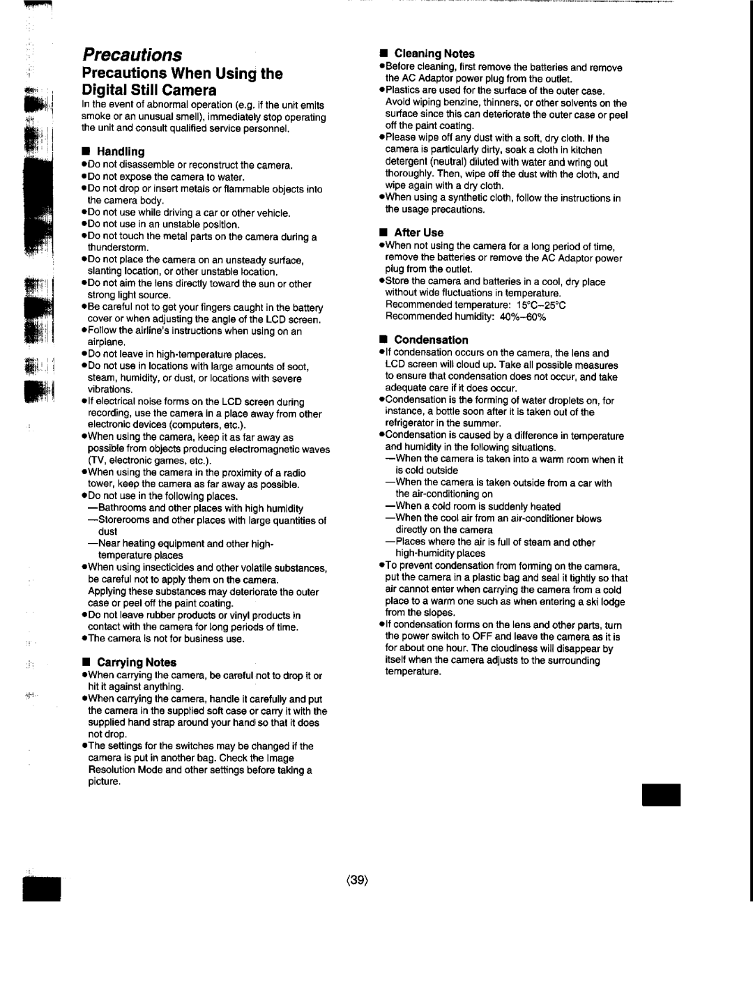 Panasonic NV-DCF1A manual 