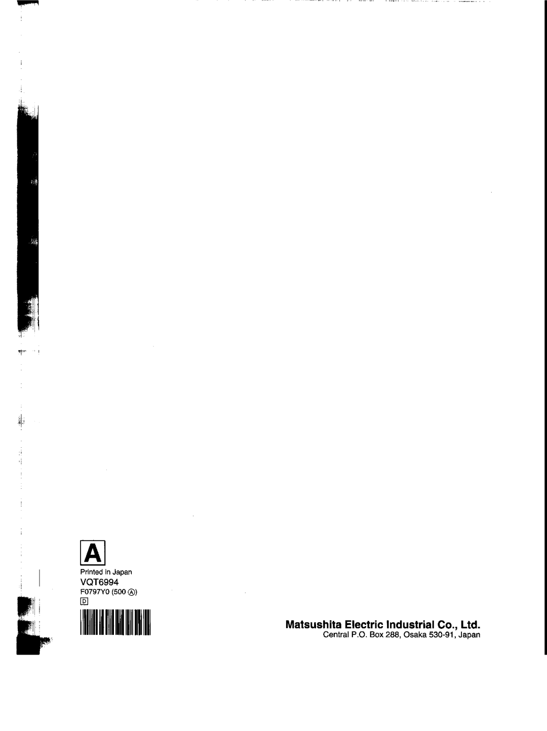 Panasonic NV-DCF1A manual 