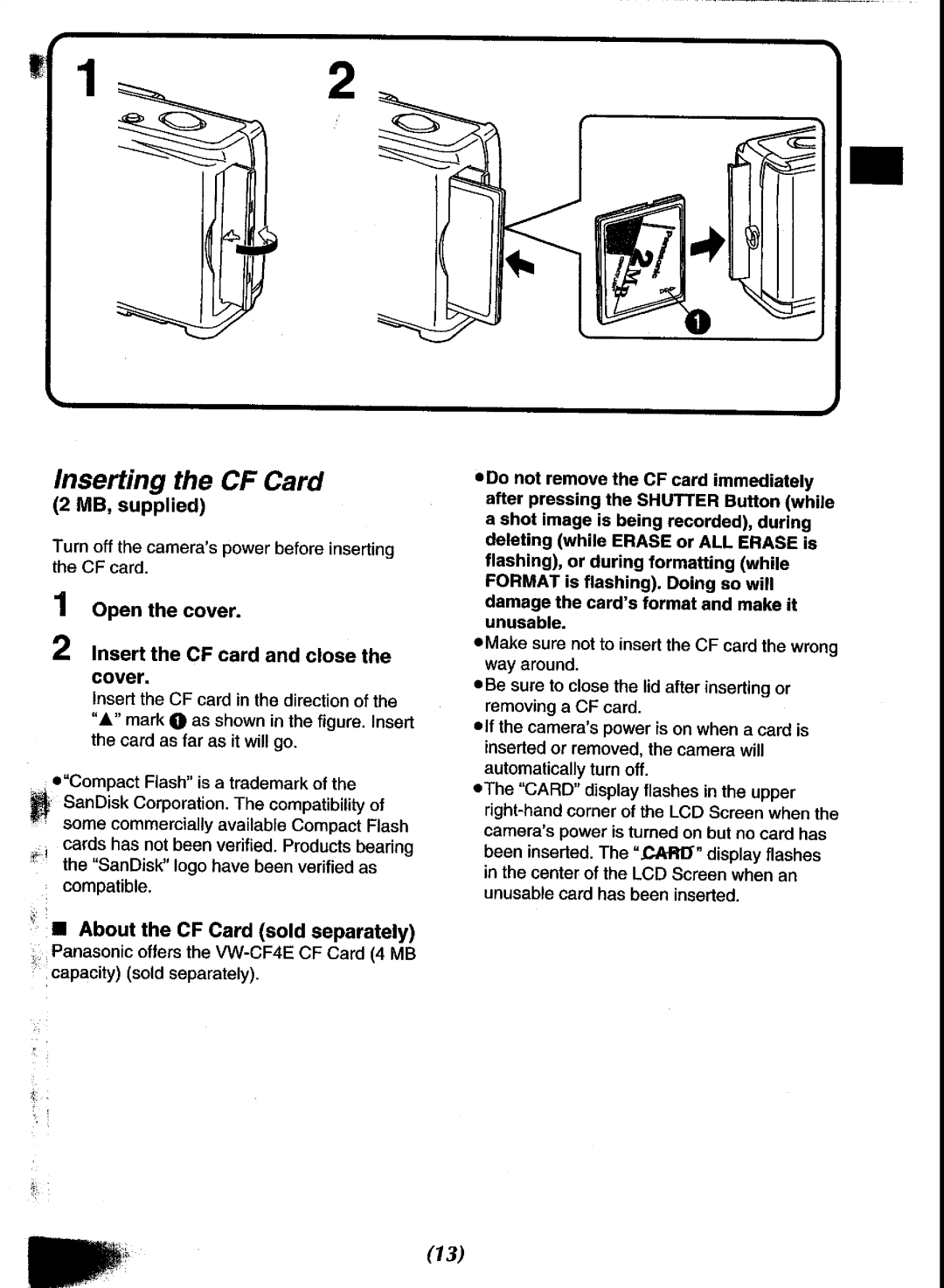 Panasonic NV-DCF3 Series manual 