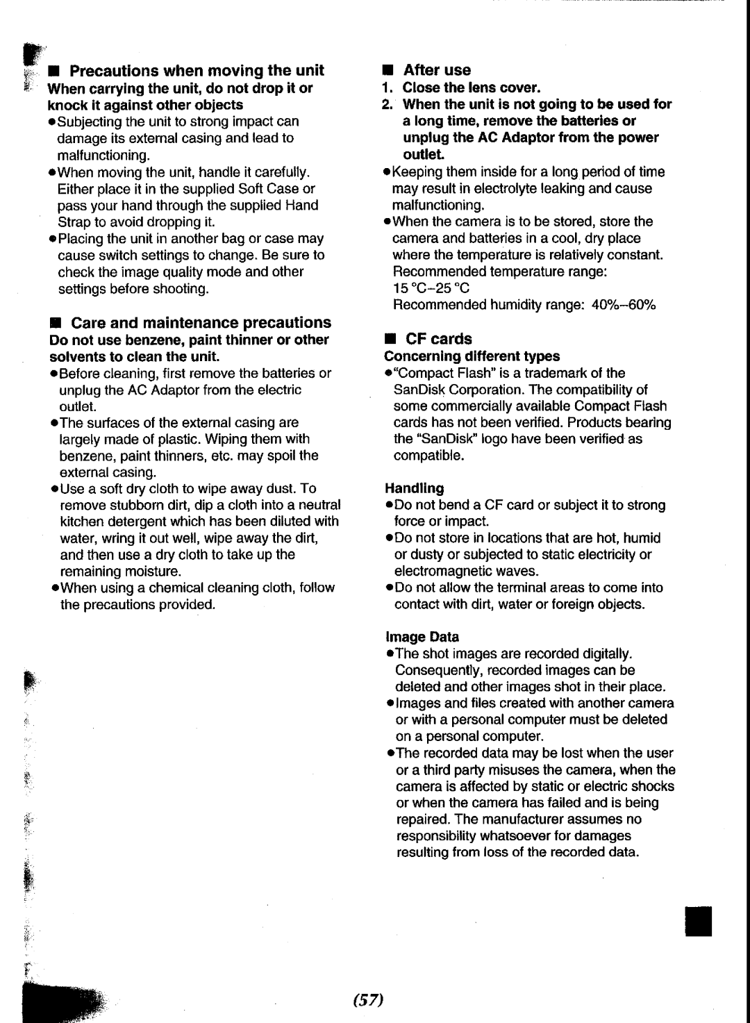 Panasonic NV-DCF3 Series manual 