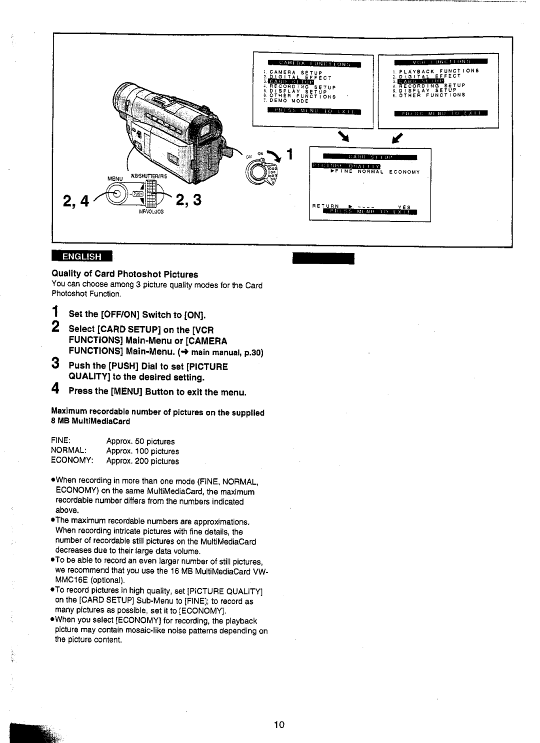 Panasonic NV-DS15ENC, NV-DS15A, NV-DS25A, NV-DS25EN manual 