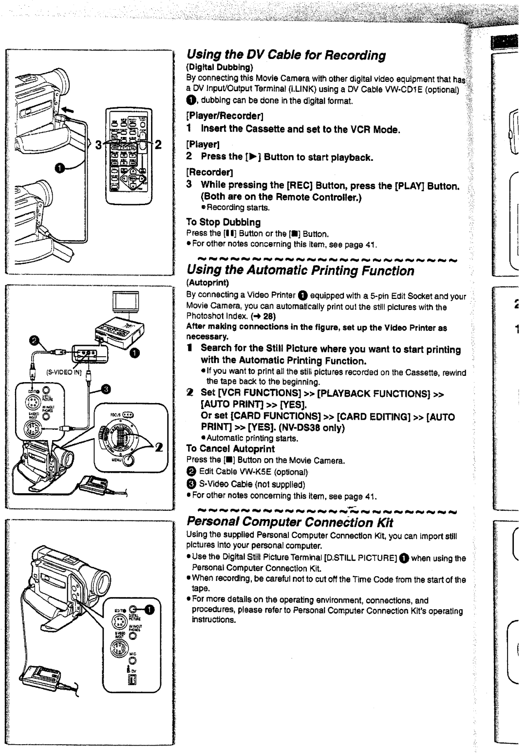 Panasonic NV-DS38A, NV-DS28A manual 