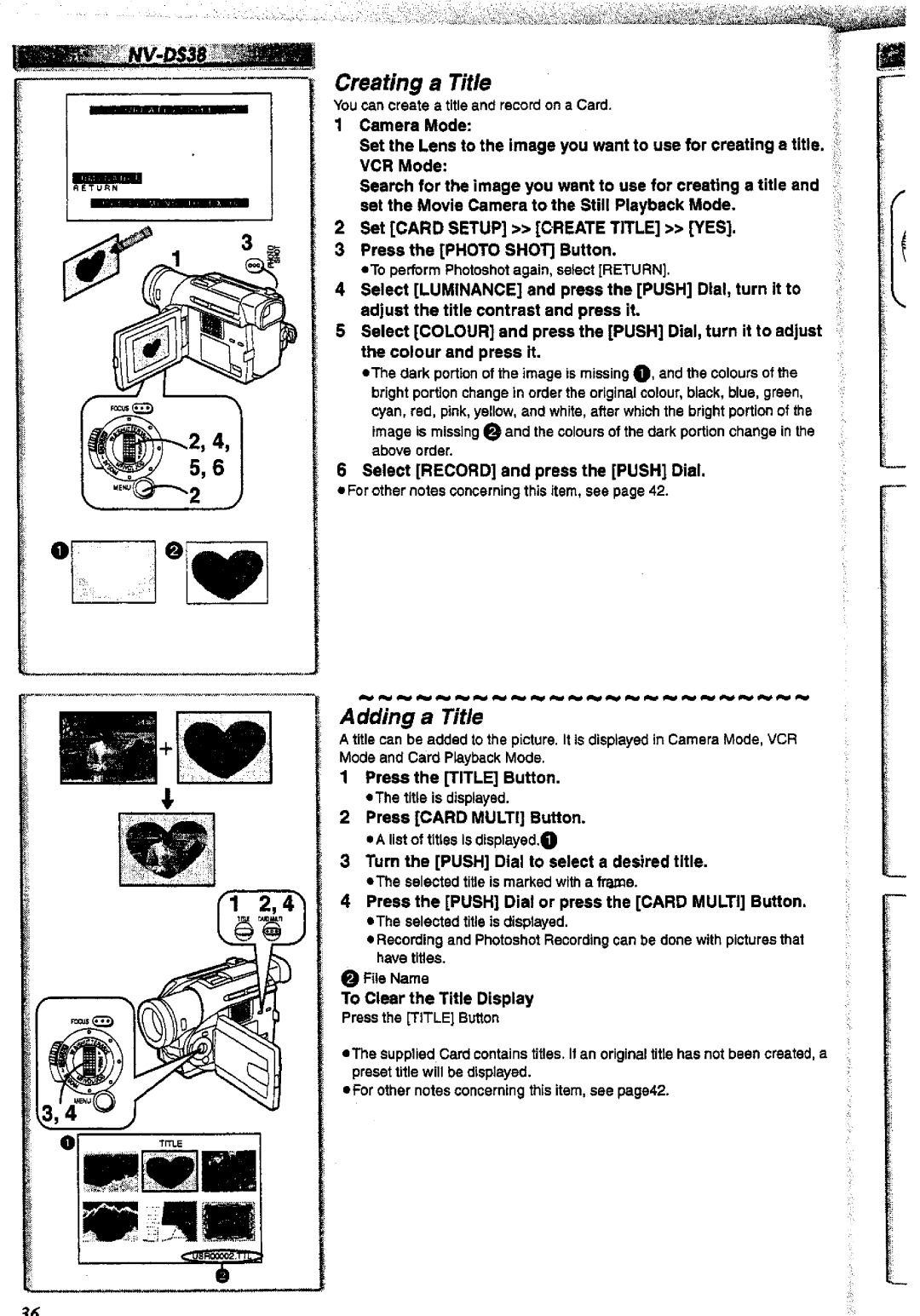 Panasonic NV-DS38A, NV-DS28A manual 