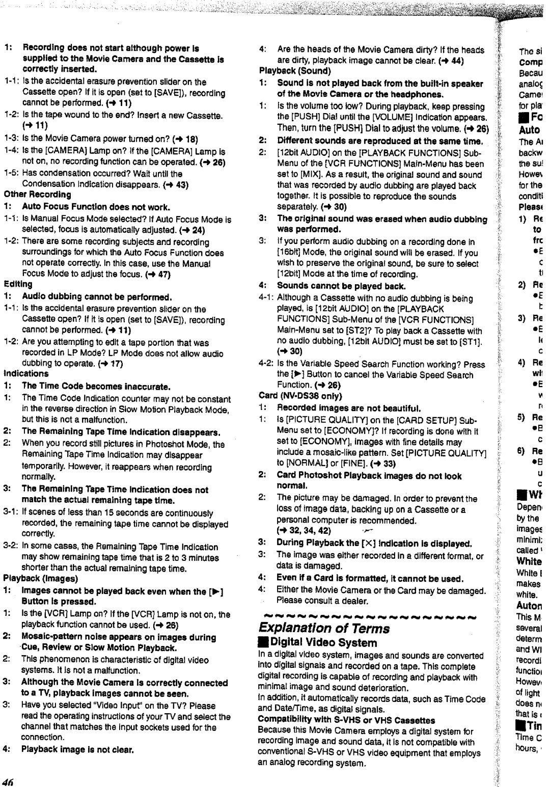 Panasonic NV-DS38A, NV-DS28A manual 