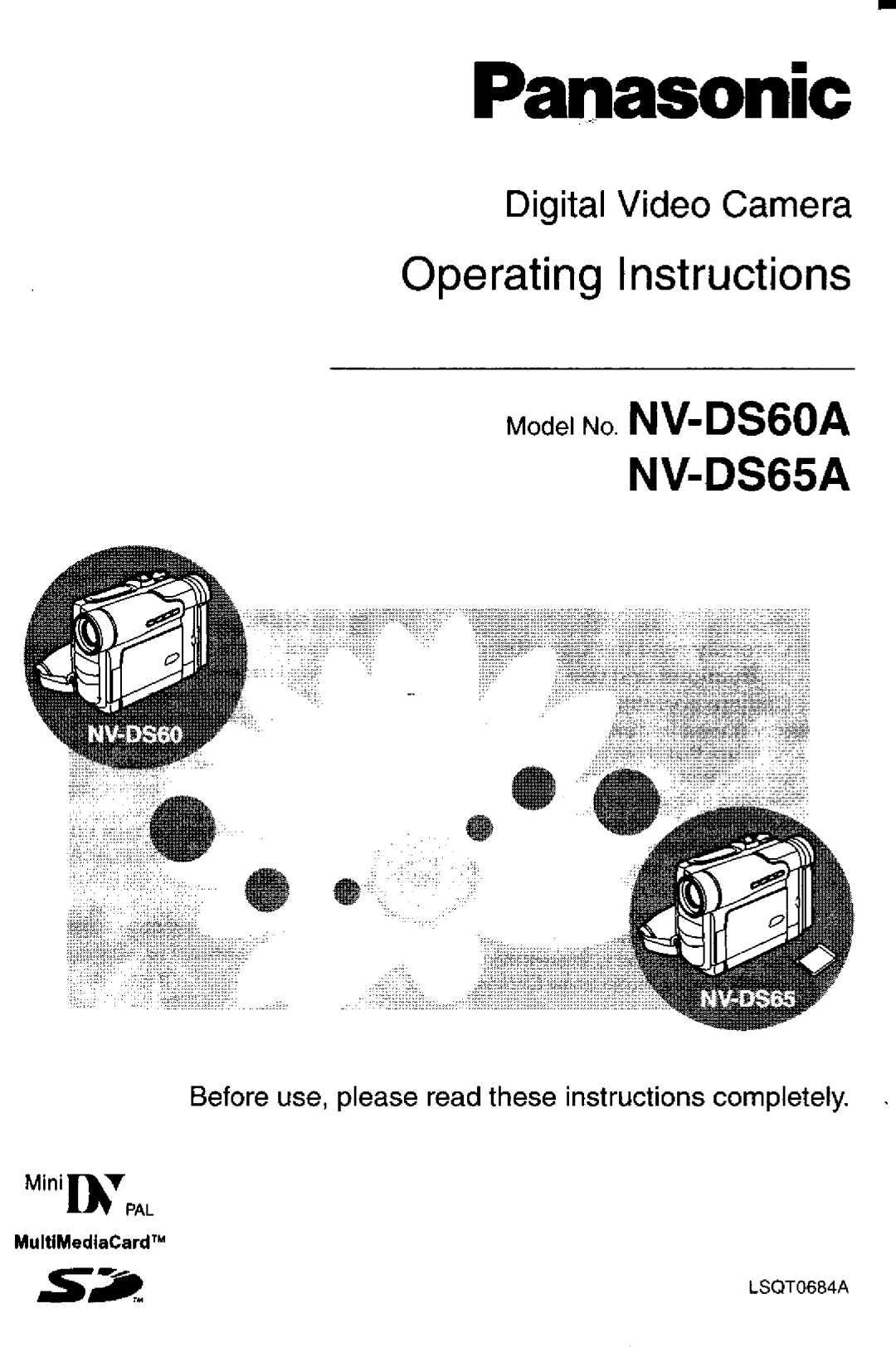 Panasonic NV-DS60A, NV-DS65A manual 