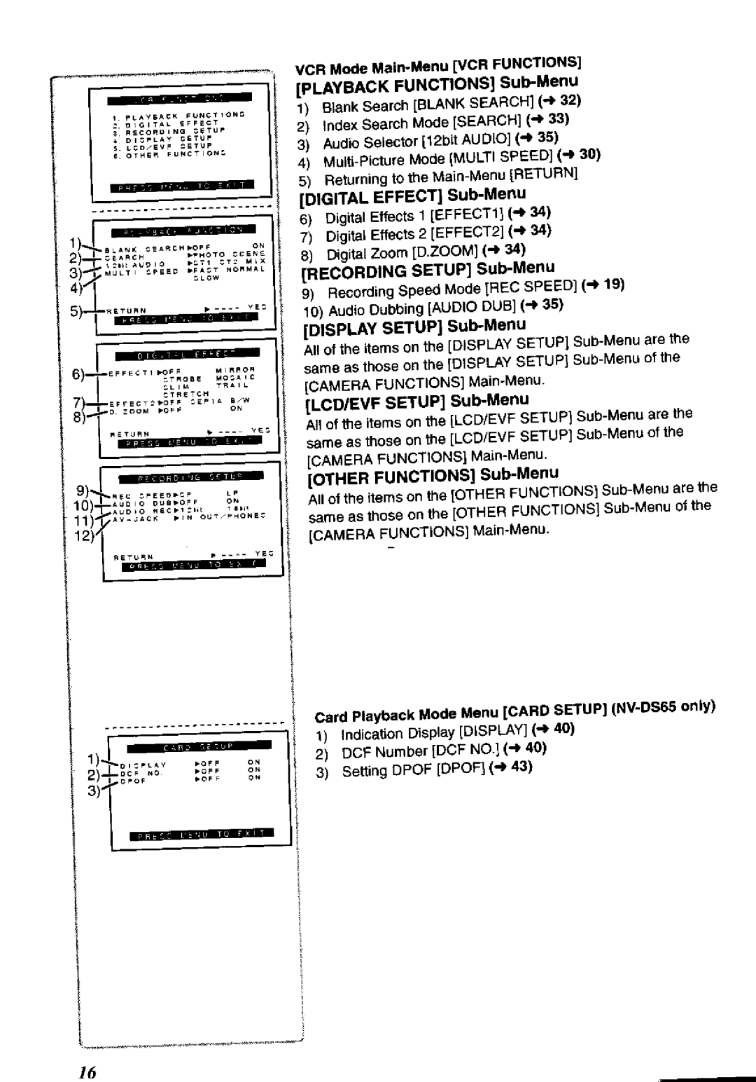 Panasonic NV-DS65A, NV-DS60A manual 