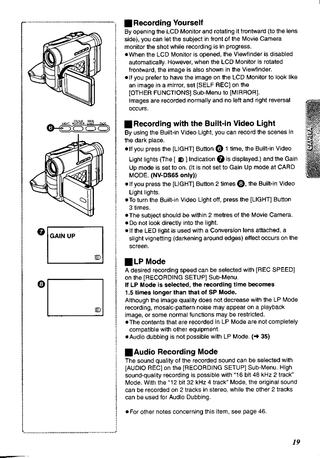 Panasonic NV-DS60A, NV-DS65A manual 