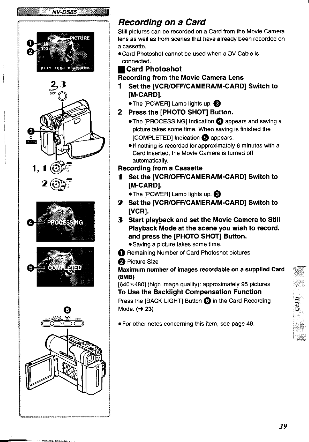 Panasonic NV-DS60A, NV-DS65A manual 