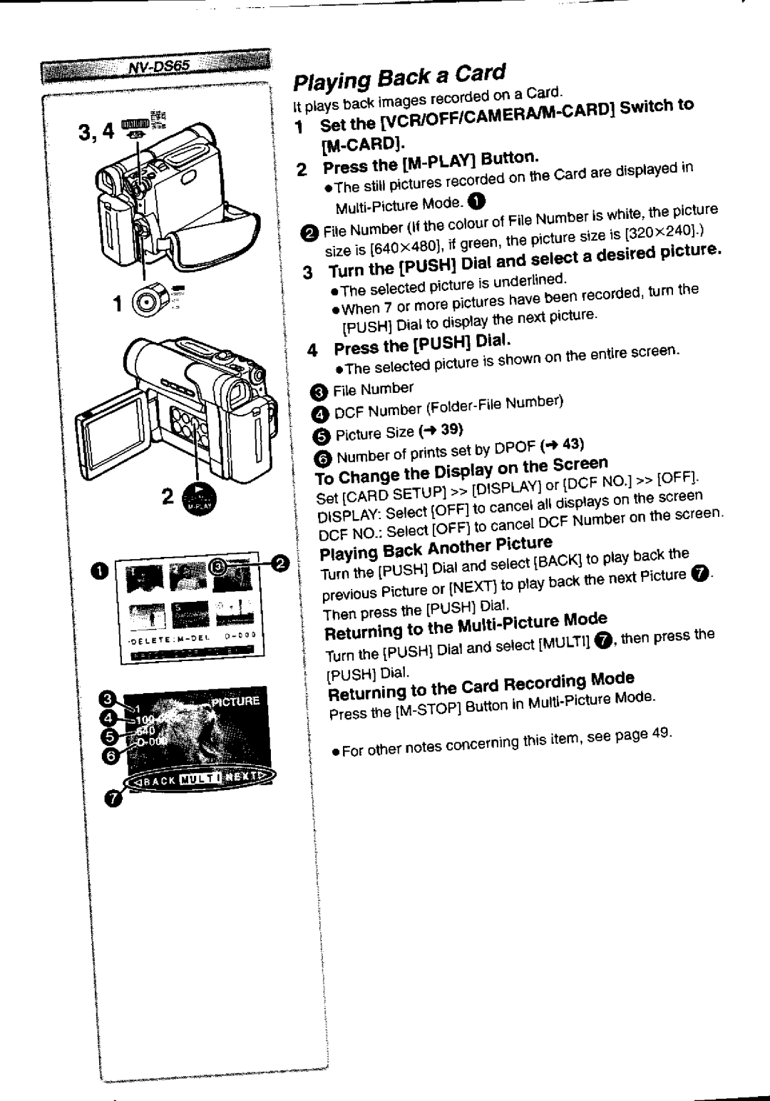 Panasonic NV-DS65A, NV-DS60A manual 