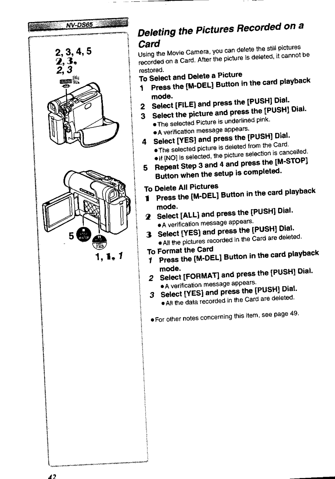 Panasonic NV-DS65A, NV-DS60A manual 