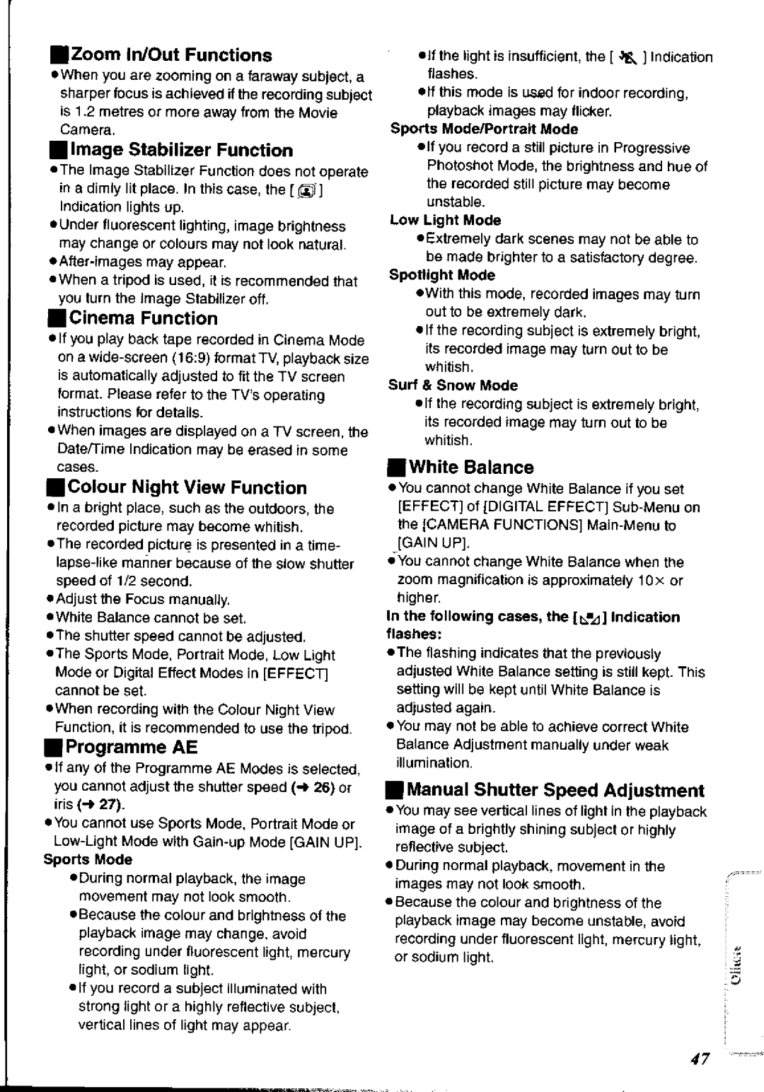 Panasonic NV-DS60A, NV-DS65A manual 