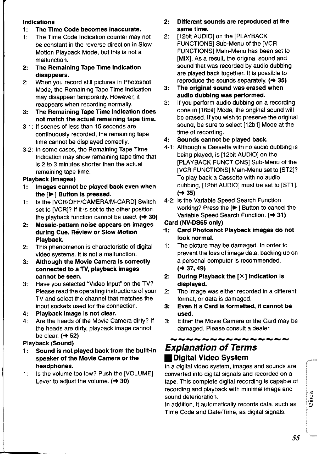 Panasonic NV-DS60A, NV-DS65A manual 