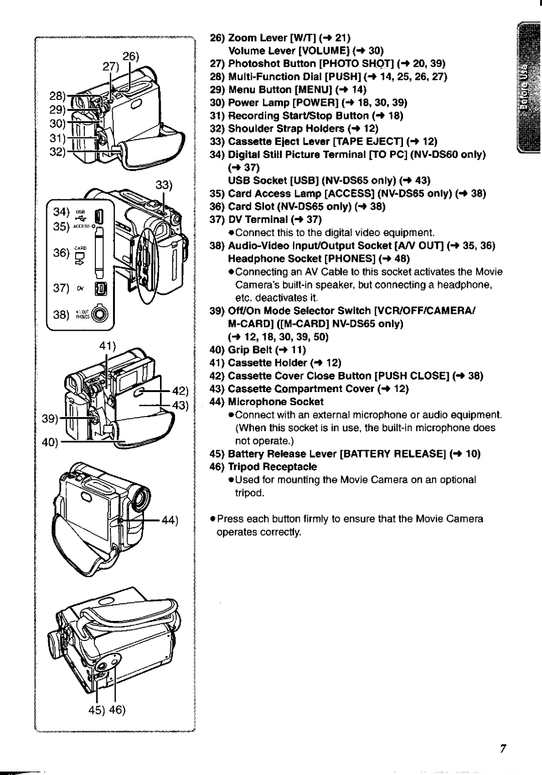 Panasonic NV-DS60A, NV-DS65A manual 